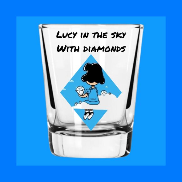 THE BEATLES/PEANUTS Character SHOT GLASS/ BOX SET - Picture 7 of 8